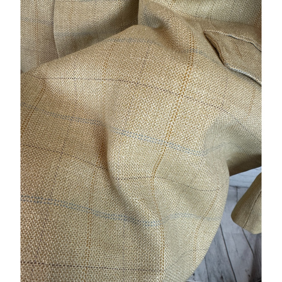 JOS. A. BANK beige check silk wool linen blend mens jacket blazer 52R - Picture 4 of 10